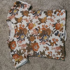 Rare Anthropologie Saturday Sunday Terry Short Sleeve Top with Cute Back Medium